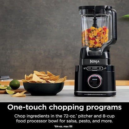 Ninja | All-in-One Blender and Food Processor | Best for Smoothies, Cookie Dough, Salsas, Cole Slaw and More | BlendSense Intelligence for Perfectly Smooth Results | 1800 Watt | Black | TB401