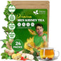 FreshDrinkUS, 24 Packs of Premium Herbal Kidney Support Tea – Ginseng Six Treasure Blend, 9 Powerful Ingredients, 10g/Bag – Men's Wellness Tea with Ginseng and Five Treasure Aid Root.