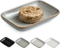 Gomakren Soap Dish for Shower, Ceramic Soap Dishes for Bar Soap Sponge, Christmas Shower Soap Holder Saver Tray for Bathroom Kitchen Sink, Easy to Clean, Gray