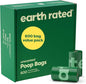 Earth Rated Dog Poop Bags Value Pack, Leak-Proof and Extra-Thick Pet Waste Bag for Big and Small Dogs, Refill Rolls, Unscented, 600 Count