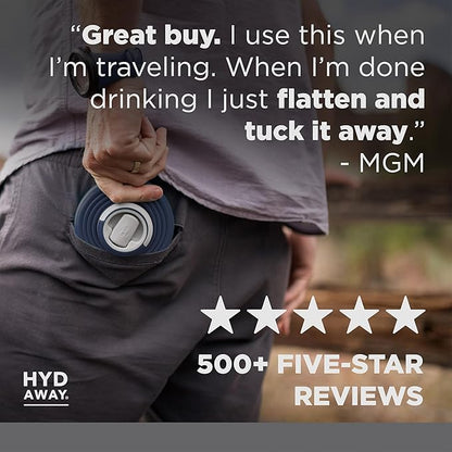 HYDAWAY 25oz Collapsible Water Bottle - BPA-Free, Leakproof, Lightweight, and Space-Saving - Perfect for Hiking, Travel, and All-Day Hydration
