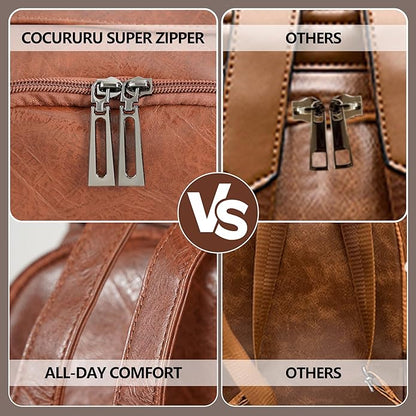 Women Backpack Purse PU Leather Anti-theft Casual Shoulder Bag Fashion Ladies Satchel Bags