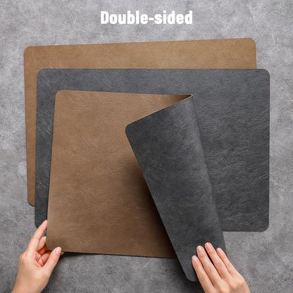 Vinyl Placemats Set of 4, Dual Sided Place Mats