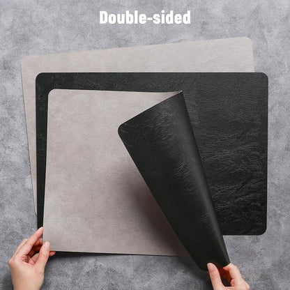 Vinyl Placemats Set of 6, Dual Sided Place Mats