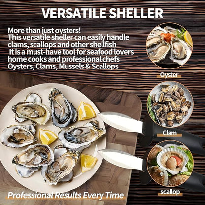 Oyster Knife Shucker Oyster Shucking Tool Perfect for Opening Clams, Mussels, Scallops, Shellfish Ideal for Home Kitchens, Raw Bars & Chefs（1 Pack）