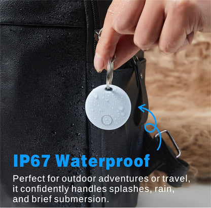 Air Tracker 4 Pack, Smart Bluetooth Tracker Works with Apple Find My (iOS Only), Item Finder Trakcer Tag Locator for Keys, Luggage, Backpack, IP67 Waterproof, Blue