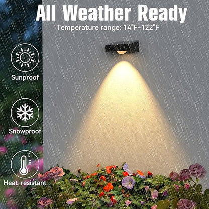 Solar Led Wall Light, Rgb Color Changing Spotlight