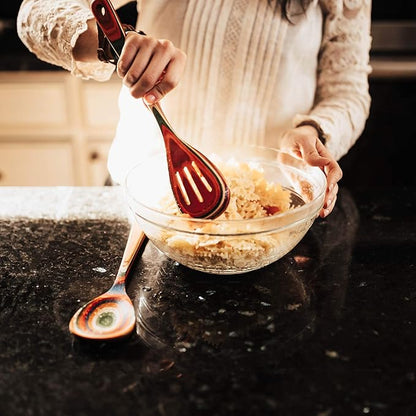 Totally Bamboo Baltique Marrakesh Collection 12-1/2" Wooden Cooking Spoon, Safe for Nonstick