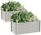 4x2x2ft Raised Garden Bed Kit, Galvanized Planter Garden Boxes Outdoor