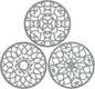 SMARTAKE 3 Set Silicone Trivet Mats, Multi-Use Carved Trivet Mat, Insulated Non-Slip Durable Kitchen Mats, Flexible Modern Kitchen Table Mat, for Hot Dishes, Pots, Dining Countertop, Grey, STM413H