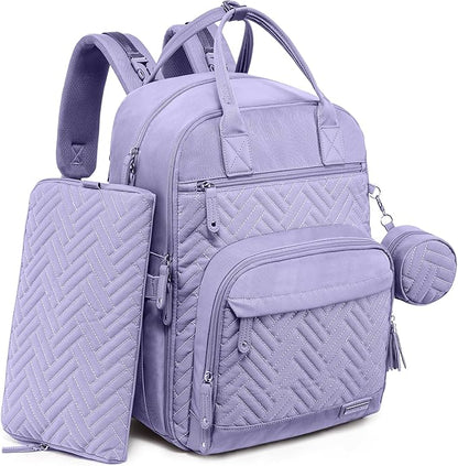 iniuniu Diaper Bag Backpack, 4 in 1 kit Large Unisex Baby Bags for Boys Girls, Waterproof Travel Back Pack with Diaper Pouch