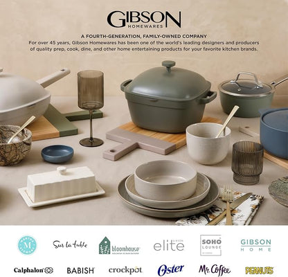 Gibson Home Zen Buffet White Porcelain Dinnerware Set