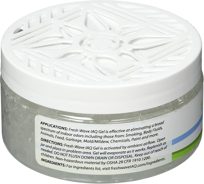 Fresh Wave IAQ Commercial Odor Eliminating Gel, 8 Fl. Oz. | Odor Absorbers for Home | Safer Odor Relief | Natural Plant-Based Odor Eliminator | Replace Every 15-60 Days