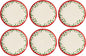 Lenox 893491 Holiday 6-Piece Accent Plate Set, Christmas Dinnerware, Hosting