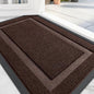 OLANLY Front Door Mat Indoor Outdoor Entrance, Waterproof All-Season, All-Weather Doormat, Sturdy Natural Rubber, Fade Resistant, Low Profile, Easy Clean Patio Porch Entryway Mat, 59x35, Dark Brown