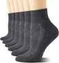 CS CELERSPORT 6 Pairs Women's Running Ankle Socks Athletic Sport Socks Cushioned