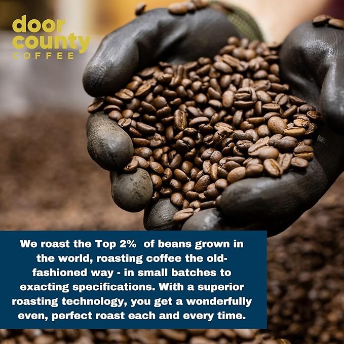 Door County Coffee Coconut Cupcakes Flavored Ground - 10 oz Bag - Flavored Ground Medium Roast - 100% Specialty Arabica - Flavored Gourmet - Coconut Cupcakes