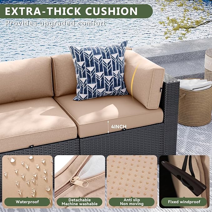 Aoxun 8 Piece Patio Furniture Set