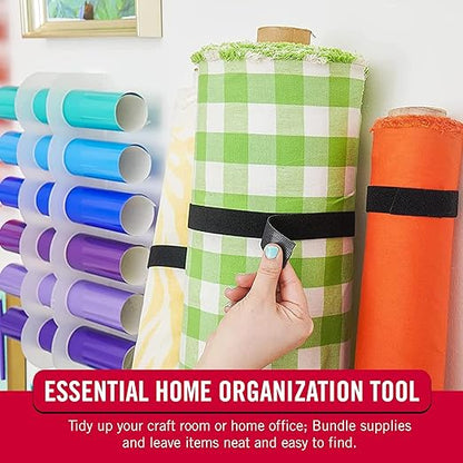 VELCRO Brand ONE-WRAP Bundling Ties – Reusable Fasteners for Keeping Cords and Cables Tidy – Cut-to-Length Roll, 25ft x 3/4in, Black