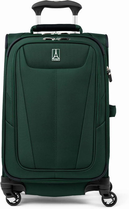 Travelpro Maxlite 5 Softside Expandable Carry-On Luggage with Spinner Wheels, Lightweight, 21-Inch — Forest Green