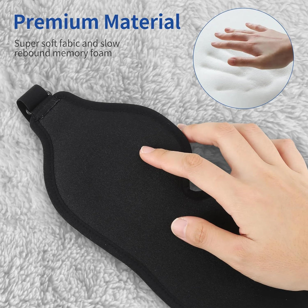 Sleep Eye Mask, 3D Eyes Mask for Sleeping, Contoured Cup Night Blindfold Eye Mask with Adjustable Strap