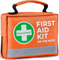 General Medi First Aid Kit - 150 Pieces Small Compact First Aid Kit Bag - Includes Instant Cold Pack, Emergency Blanket for Travel, Home, Office, Vehicle, Camping（Orange）