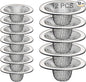12PCS Stainless Steel Slop Basket Filter Trap, 2.75" & 4.41" Mesh Sink Drain Strainer Screen Bathroom Kitchen, Drain Mesh Basket Cover Hair Catcher for Lavatory RV Shower Floor Utility Drain