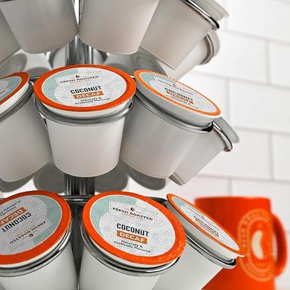 Fresh Roasted Coffee, Decaf Coconut, Flavored Coffee Pods, 24 Count