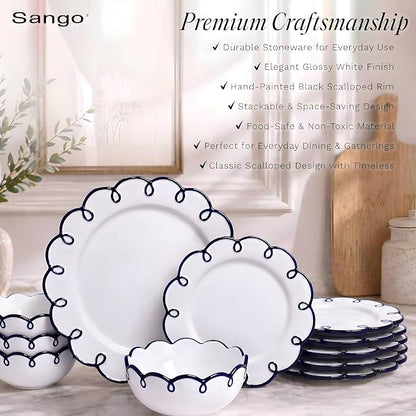 Sango 12-Piece Stoneware Dinnerware Set