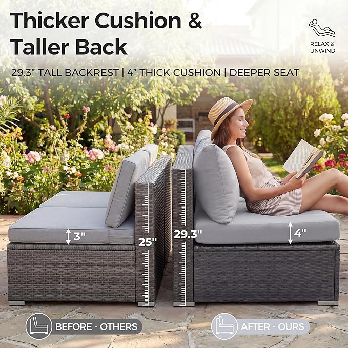 NICESOUL 9 Piece Patio Set