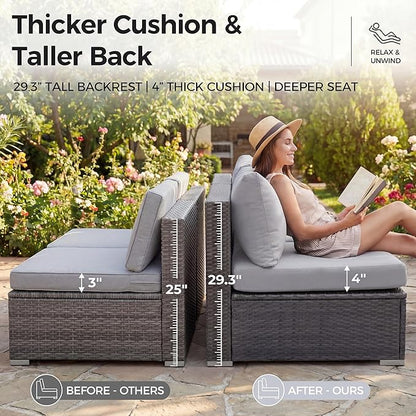 NICESOUL 9 Piece Patio Set