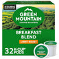 Green Mountain Coffee Roasters Breakfast Blend Keurig Single-Serve K-Cup Pods, Light Roast Coffee, 32 Count