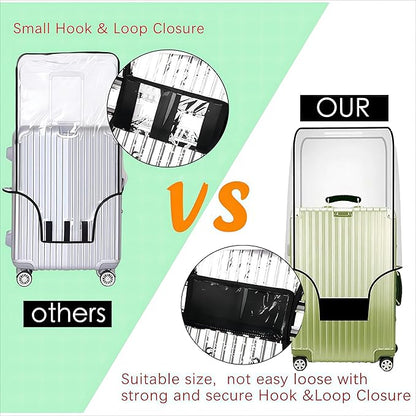 24 Inch Luggage Covers for Suitcase TSA Approved,Carry On Luggage Cover Protector Suitable 24-25 inch Clear 1.5mm Thickness Protector Bag PVC Clear Suitable for Long Travel Accessories