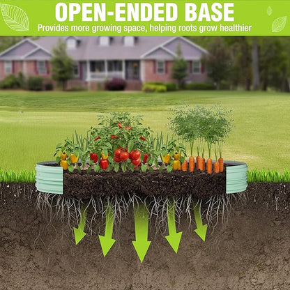 WORKPRO 2PK 8x4x1ft Outdoor Galvanized Raised Garden Bed, Easy Assembly Planter