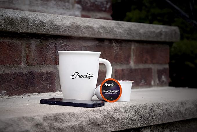 Brooklyn Beans Fuhgeddaboutit Gourmet Coffee Pods - Compatible with Keurig 2.0 K Cup Brewers, 40 Count, Bold and Rich Dark Roast
