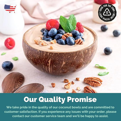 Jungle Culture 14 Pcs Bulk Coconut Bowls • Large 13–14 cm / 5.3-5.9" Natural