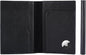 STAR VISTA Albatross Leather Travel Passport Holder, Minimalist Design, Calfskin Leather Case for Women and Men - Slim Passport Wallet, Bifold, RFID Blocking, with AirTag Holder, Black