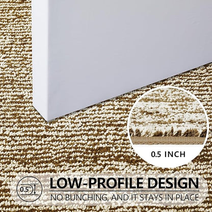 REFETONE Indoor Doormat, Front Door Mat 32"x40" Absorbent Rubber Backing Non Slip Back Door Mats, Washable Low-Profile Inside Floor Mat Door Rugs for Entryway, Resist Dirt Mud Mat for Dogs, Coffee