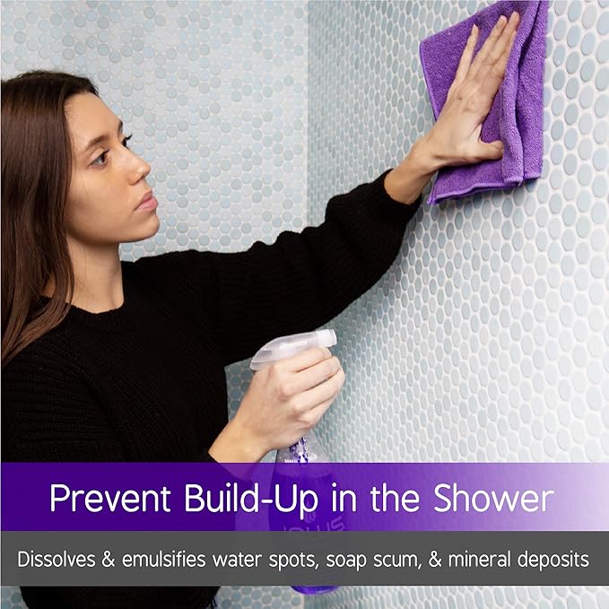 JAWS Cleaner Shower Cleaner Bottle with 2 Refill Pods. Refillable Cleaning Supplies.