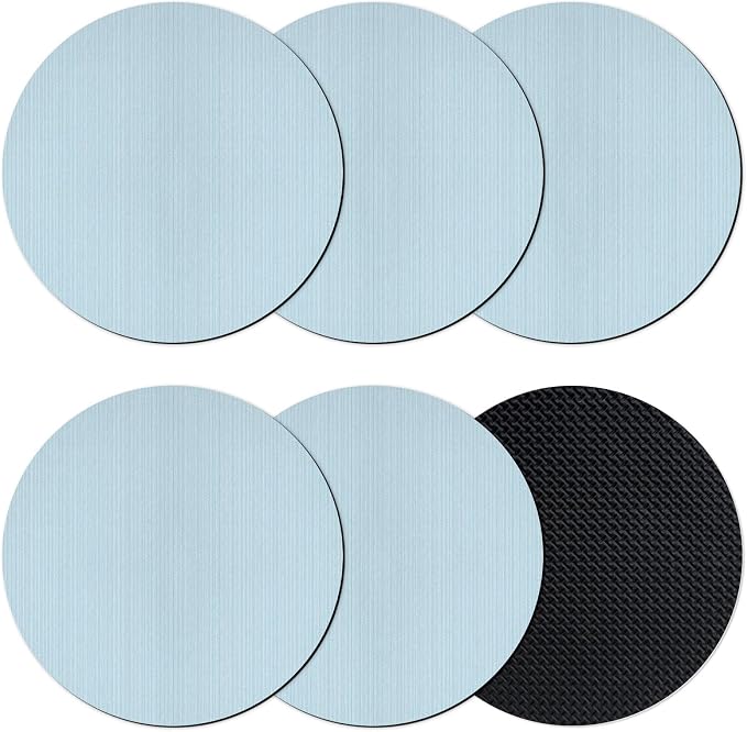 Sky Blue Thin Lines Coasters Set of 6, Absorbent Coasters