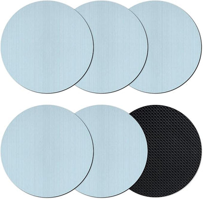 Sky Blue Thin Lines Coasters Set of 6, Absorbent Coasters