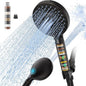 SR SUN RISE Filtered Shower Head with Handheld High Pressure 9 Spray Mode Showerhead Detachable Shower Head Water Softener Filters Beads for Hard Water Remove Chlorine 1 Filter ORB