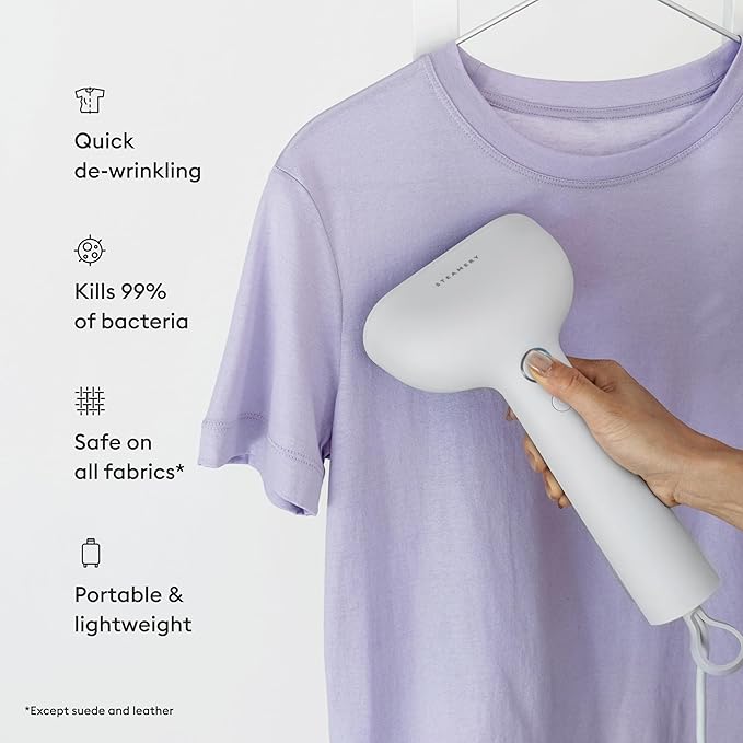 Steamery Handheld Clothes Steamer Cirrus X, 1200W, Steam Output 20g/min, Heat up in 20 Seconds, Portable, Minimalistic, Scandinavian design, White