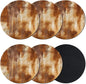 Burnt Orange Coasters Set of 6, Absorbent Coasters