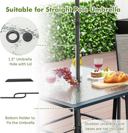 Tangkula 35 Inch Patio Dining Table