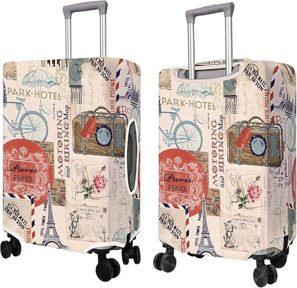 Travel Luggage Cover Suitcase Protector Fits 18-32 Inch Wheel Covers PatternedTravel Related Items Flower Luggage Protector Elastic S