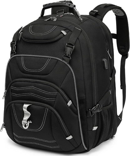 Boniyee Travel Backpack 17.3 Inch, Business Anti-Theft Laptop Bag with USB Charging Port, Waterproof