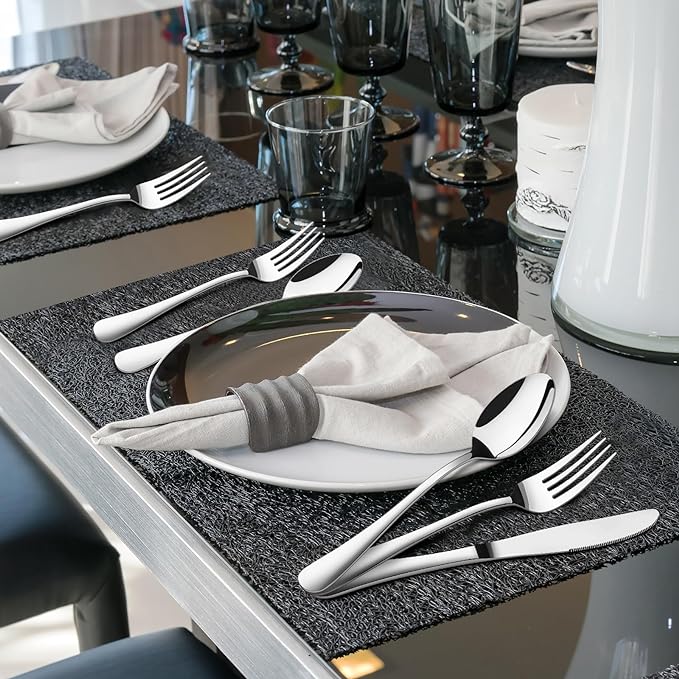Silverware Set for 8, 40 Piece Stainless Steel Flatware Utensil Cutlery Set |