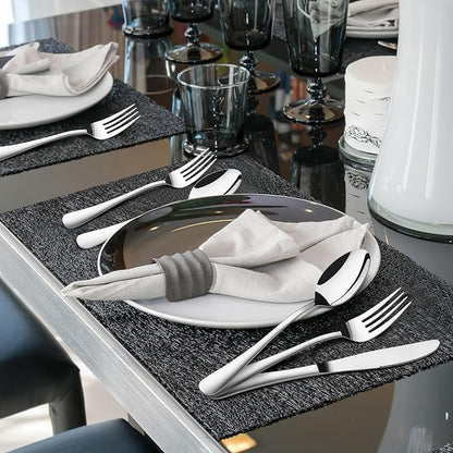 Silverware Set for 8, 40 Piece Stainless Steel Flatware Utensil Cutlery Set |