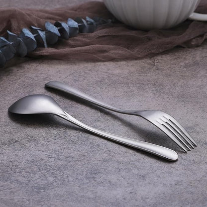 Titanium Cutlery Set, Lightweight Flatware, Modern Design, Dishwasher Safe, Service for 1 (2)